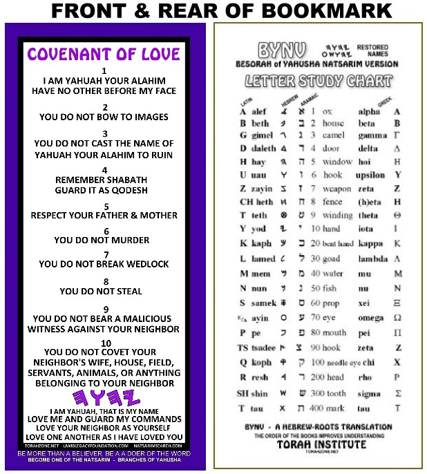 10 Commandments Chart