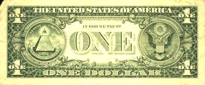 dollar bill back. ack of each US Dollar