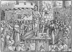 The execution of William Tyndale in 1536